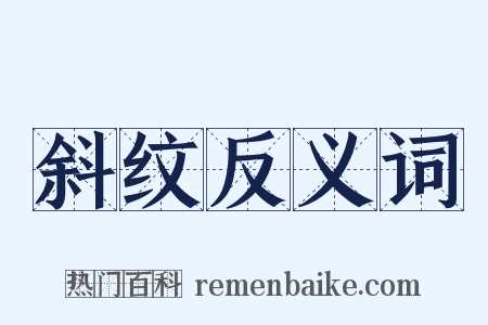 斜纹反义词是什么意思的图片